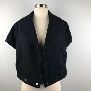 Black Sporty Wool Jacket Outerwear